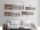 Sawmill Lake Indiana Framed Canvas Print, Lake House Decor, Panoramic Wall Art, Travel Poster, Serene Lake Painting, Bedroom Decor