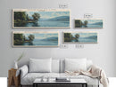 Skaneateles Lake New York Panoramic Framed Canvas Print, Lake House Decor, Wall Art, Travel Poster, Scenic Landscape, Living Room Decor