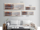 Swan Lake Panoramic Wall Art, Framed Canvas Print, Lake House Decor, Travel Poster, Scenic Lake Painting, Living Room Decor