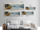 Topaz Lake Nevada Panoramic Wall Art, Framed Canvas Print, Lake House Decor, Travel Poster, Beautiful Lake Scene, Living Room Art