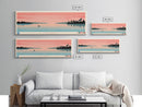 Lake Apopka Florida Framed Canvas Print, Panoramic Art, Midcentury Modern, Pop Art, Living Room Wall Art, Travel Poster, Lake House Decor