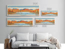 Lake Elmore Vermont Framed Canvas Print, Panoramic Art, Midcentury Modern, Pop Art, Living Room Wall Art, Travel Poster, Lake House Decor