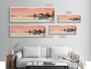 Lake Murray South Carolina Framed Canvas Print, Panoramic Wall Art, Midcentury Modern, Pop Art, Bedroom Art, Travel Poster, Lake House Decor