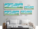 Lake Saint Clair Michigan Framed Canvas Print, Panoramic Wall Art, Midcentury Modern, Pop Art, Bedroom Art, Travel Poster, Lake House Decor