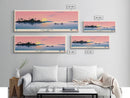 Lake Tarpon Florida Framed Canvas Print, Panoramic Wall Art, Midcentury Modern, Pop Art, Living Room Decor, Travel Poster, Lake House Art
