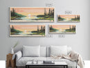 Moosehead Lake, Maine Framed Canvas Print, Panoramic Wall Art, Midcentury Modern, Pop Art, Home Decor, Travel Poster, Bedroom Art