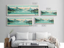 Tustumena Lake, Alaska Framed Canvas Print, Lake House Decor, Midcentury Modern Art, Pop Art, Travel Poster, Living Room Wall Art