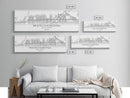 Panoramic Rancho Cucamonga City Map, California Art, Map Print, Minimalist Wall Art, Canvas Art, Housewarming Gift, Street Map, Closing Gift