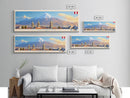 Arequipa, Peru Travel Poster Panoramic Canvas Print, Arequipa, Peru Painting, Peru Art, Arequipa Travel Art, Guest Room Painting