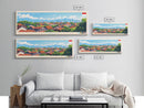 Depok, Indonesia Panoramic Travel Poster Canvas Print, Depok, Indonesia Painting, Indonesia Art, Depok Panoramic Travel Art, Travel Painting