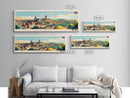 Durban, South Africa Panoramic Travel Poster Canvas Print, Durban, South Africa Painting, South Africa Art, Durban Travel Art, Living Room Painting