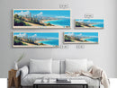 Haifa, Israel Panoramic Travel Poster Canvas Print, Haifa, Israel Painting, Israel Art, Haifa Travel Art, Guest Room Painting