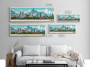 Panoramic Travel Poster La Plata, Argentina Canvas Print, La Plata, Argentina Painting, Argentina Art, La Plata Travel Art, Guest Room Painting