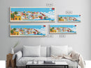 Tangier, Morocco Panoramic Travel Poster Canvas Print, Tangier, Morocco Painting, Morocco Art, Tangier Panoramic Travel Art, Travel Painting