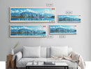 Vancouver, Canada Panoramic Travel Poster Canvas Print, Vancouver, Canada Painting, Canada Art, Vancouver Travel Art, Guest Room Painting