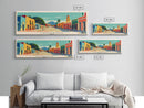 Chihuahua, Mexico Panoramic Canvas Print, Chihuahua, Mexico Painting, Mexico Art, Chihuahua Travel Poster, Travel Art, Vacation Gift