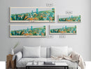 Kigali, Rwanda Panoramic Canvas Print, Kigali, Rwanda Painting, Rwanda Art, Kigali Travel Poster, Travel Art, Housewarming Gift