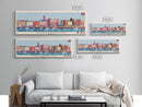 Portsmouth, England Panoramic Canvas Print, Portsmouth, England Painting, England Art, Portsmouth Travel Poster, Travel Art, Vacation Gift