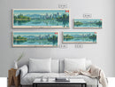 Vancouver, Canada Panoramic Canvas Print, Vancouver, Canada Painting, Canada Art, Vancouver Travel Poster, Travel Art, Housewarming Gift