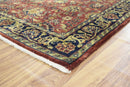 Maroon Traditional Persian Hand Knotted Wool Area Rug - 3x12