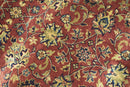 Maroon Traditional Persian Hand Knotted Wool Area Rug - 3x12