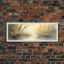 Beautiful Misty Landscape Wall Art Print, Foggy Lake, River, Trees, Wall Decor, Large Canvas Art Print, Panoramic, Wall Art, Canvas Print