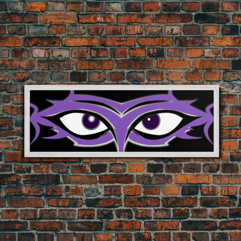 Violet Mask Wall Art Print, Ornate Wall Canvas Print, Eye Canvas Art, Framed Art Print, Wall Decor, Panoramic, Wall Art, Canvas Print