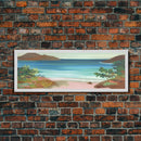 Pastel Beach Wall Art Canvas Print, Beach Sand Wall Art, Seascape Wall Decor, Beach Wall Art Large, Panoramic, Wall Art, Canvas Print