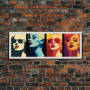 Pop Art Print, Kitchen Wall Decor, Framed Canvas Print, Warhol Inspired Colorful MCM Pop Art, Midcentury Modern