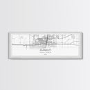 Panoramic Amarillo City Map, Texas Art, Map Print, Minimalist Wall Art, Canvas Art, Housewarming Gift, Street Map Art, Closing Gift