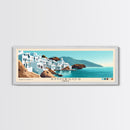 Amorgos, Greece Panoramic Print, Vacation Gift, Greece Wall Art, Beach Painting, Beach Decor, Large Wall Art, Wood Frame Art