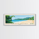 Bamboo Beaches, Jamaica Panoramic Print, Vacation Gift, Jamaica Wall Art, Beach Painting, Beach Decor, Large Wall Art, Wood Frame Art