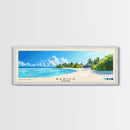 Baros, Maldives Panoramic Print, Vacation Gift, Maldives Wall Art, Beach Painting, Beach Decor, Large Wall Art, Wood Frame Art