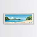 Cayo Paraiso, Dominican Republic Panoramic Beach Print, Vacation Gift, Dominican Republic Wall Art, Beach Painting, Beach Decor, Beach Painting