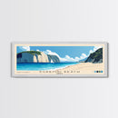Egremni Beach, Greece Panoramic Beach Print, Vacation Gift, Greece Wall Art, Framed Canvas Print, Framed Beach Painting