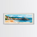La Concha, Spain Panoramic Beach Print, Vacation Gift, Spain Wall Art, Beach Painting, Beach Decor, Beach Painting