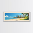 Marco Island, Florida Panoramic Beach Print, Vacation Gift, Florida Wall Art, Framed Canvas Print, Framed Beach Painting