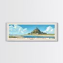 Mont Saint-Michel, France Panoramic Print, Vacation Gift, France Wall Art, Vacation Wall Art, Vacatation Memories, Beach Decor, Beach Or Lakehouse Art