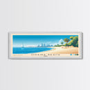 Odaiba Beach, Japan Panoramic Beach Print, Vacation Gift, Japan Wall Art, Framed Canvas Print, Framed Beach Painting