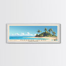 Paradise Island, Dominican Republic Panoramic Beach Print, Vacation Gift, Dominican Republic Wall Art, Framed Canvas Print, Framed Beach Painting