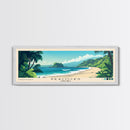 Peacocks, Costa Rica Panoramic Beach Print, Vacation Gift, Costa Rica Wall Art, Beach Painting, Beach Decor, Beach Painting