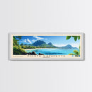 Poste Lafayette, Mauritius Panoramic Print, Vacation Gift, Mauritius Wall Art, Beach Painting, Beach Decor, Large Wall Art, Wood Frame Art