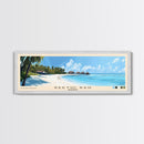 Reethi Rah, Maldives Panoramic Beach Print, Vacation Gift, Maldives Wall Art, Beach Painting, Beach Decor, Beach Painting