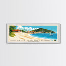 Saint Martin Island, France and Holland Panoramic Beach Print, Vacation Gift, France and Holland Wall Art, Beach Painting, Beach Decor, Beach Painting