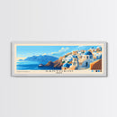 Santorini, Greece Panoramic Print, Vacation Gift, Greece Wall Art, Vacation Wall Art, Vacatation Memories, Beach Decor, Beach Or Lakehouse Art