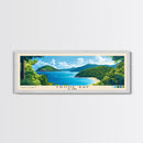 Trunk Bay, St. John Panoramic Print, Vacation Gift, St. John Wall Art, Beach Painting, Beach Decor, Large Wall Art, Wood Frame Art