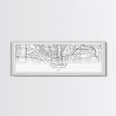 Panoramic Columbus City Map, Ohio Art, Map Print, Minimalist Wall Art, Canvas Art, Housewarming Gift, Street Map Art, Closing Gift