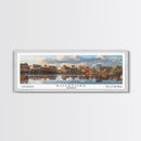 Rockford Illinois Panoramic Print, Trendy Framed Canvas Print, City Travel Poster, Home Decor, Office Wall Art, Gift Idea