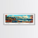 Anchorage Alaska Panoramic Travel Poster Framed Canvas Print, Mid Century Modern Art, Pop Art Style, Wall Art Decor, Home Decoration