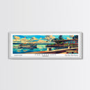 Chesapeake Virginia Panoramic Travel Poster Framed Canvas Print, Mid Century Modern Art, Pop Art Style, Wall Art Decor, Home Decoration